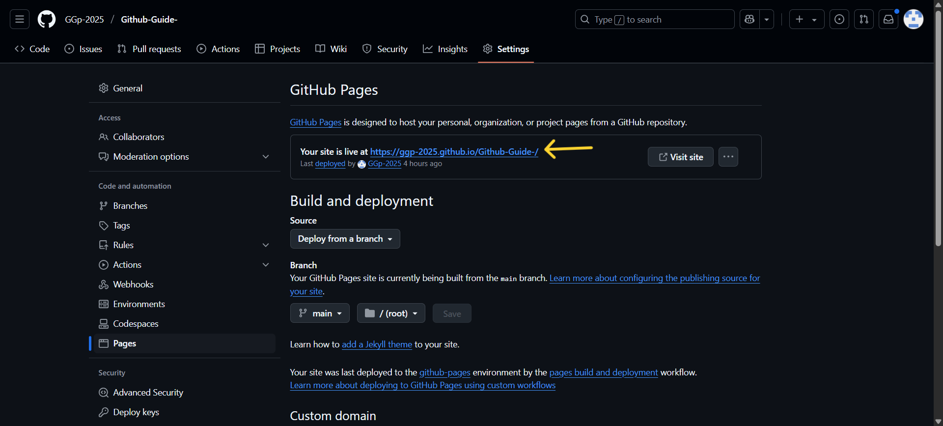GitHub Pages Setup